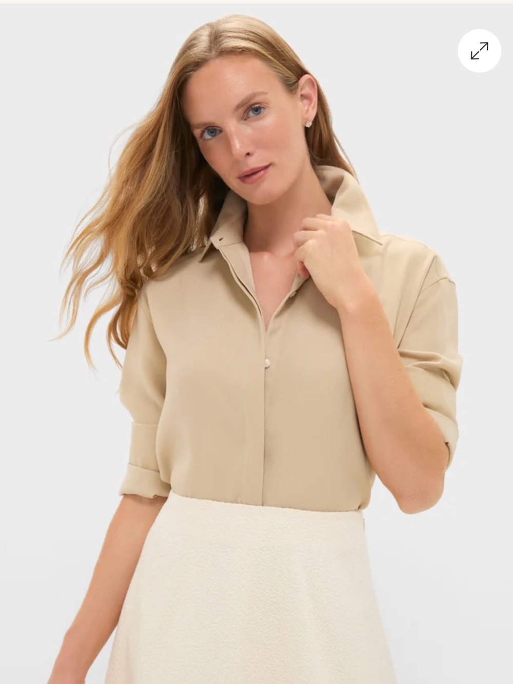 NWT Tuckernuck Noelle gold button down